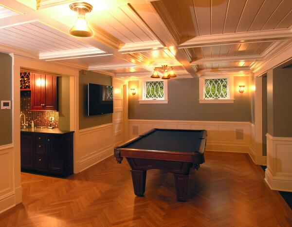 Evanston Basement Billiard Room